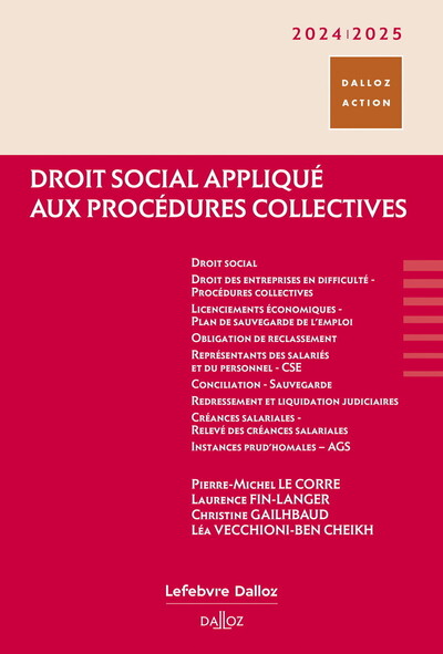 Picture of Droit social appliqué aux procédures collectives