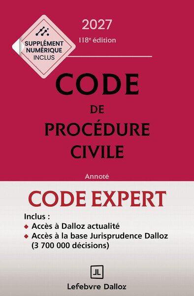 Picture of Code Dalloz Expert. Code de procédure civile 2027. 23e éd.