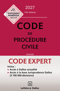 Picture of Code Dalloz Expert. Code de procédure civile 2027. 23e éd.