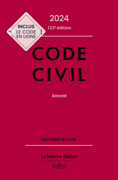 Image de Code civil 2024, annoté. 123e éd.