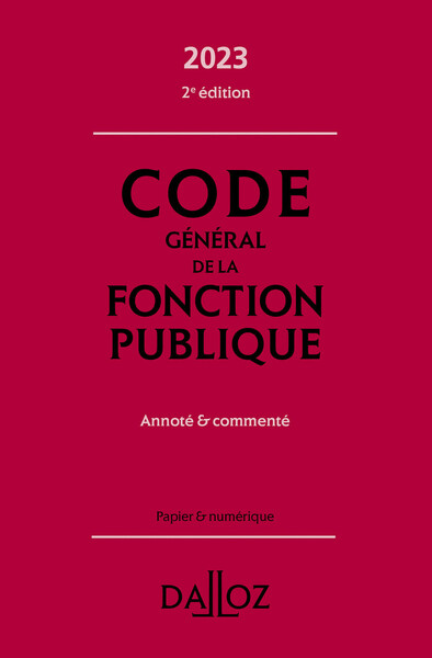 Picture of Code général de la fonction publique 2023 2ed - Annoté et commenté