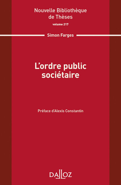 Picture of L ordre public sociétaire - Volume 217