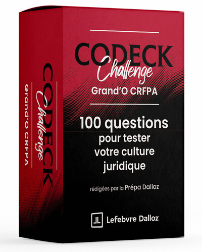 Image de Codeck Challenge : Grand'O CRFPA. 2e éd. - 100 questions pour tester votre culture juridique