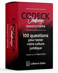 Image de Codeck Challenge : Grand'O CRFPA. 2e éd. - 100 questions pour tester votre culture juridique
