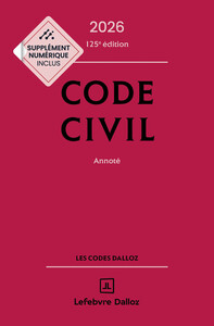 Image de Code civil 2026, annoté. 125e éd.