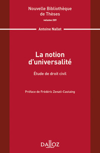 Image de La notion d'universalité - Volume 209 Etude de droit civil