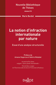 Picture of La notion d infraction internationale par nature - Volume 212