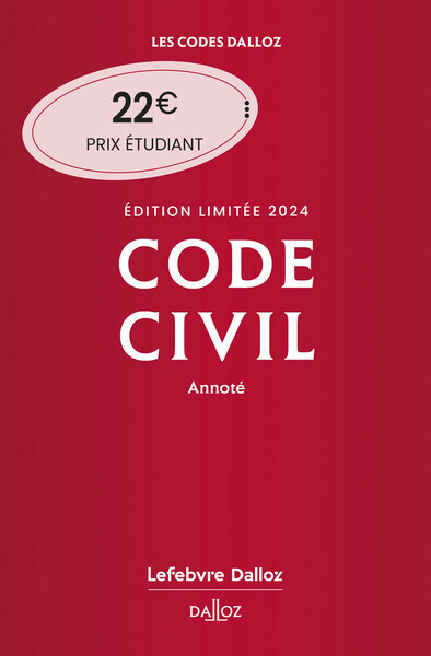 Image de Code civil 2024 annoté. Édition limitée. 123e éd.