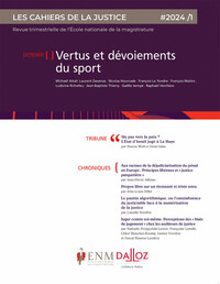 Picture of Les Cahiers de la justice 1/2024. Justice et sport