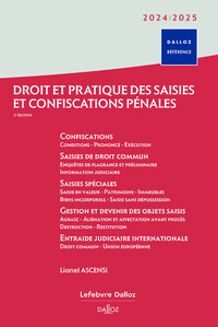 Image de Droit et pratique des saisies et confiscations pénales 2024/2025 3ed