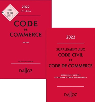 Image de Code de commerce 2022, annoté. Fascicules réformes des sûretés inclus