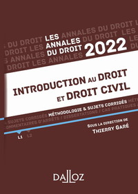 Image de Annales Introduction au droit et droit civil 2022 - Méthodologie & sujets corrigés