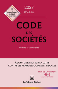 Image de Code des sociétés 2027, annoté et commenté. 43e éd.