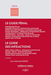 Picture of Guide pénal - Guide des infractions 2024. 25e éd.