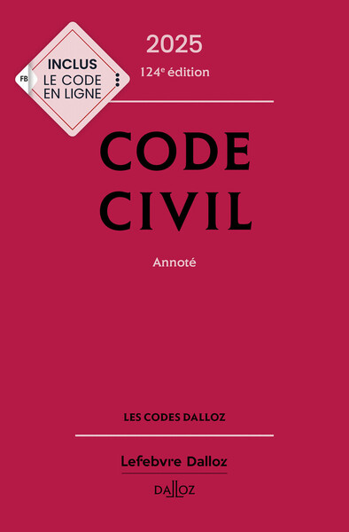 Picture of Code civil 2025, annoté. 124e éd.