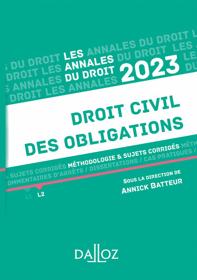 Image de Annales Droit civil des obligations 2023