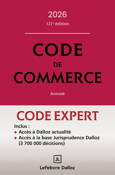 Image de Code Dalloz Expert. Code de commerce 2026. 121e éd.