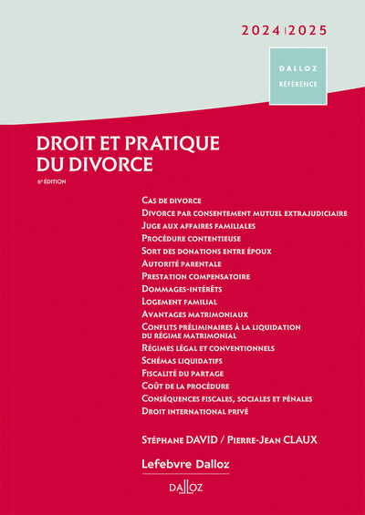 Picture of Droit et pratique du divorce 2024/2025. 6e éd.