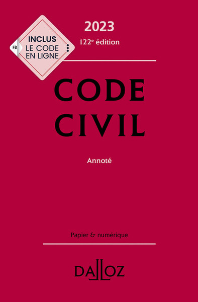Image de Code civil 2023 122ed - Annoté