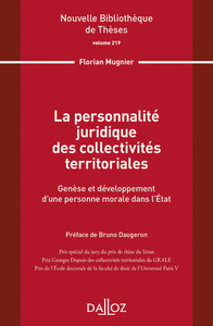 Picture of La personnalité juridique des collectivités territoriales - Volume 219