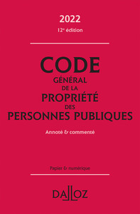 Image de Code général de la propriété des personnes publiques 2022 12ed - Annoté et commenté