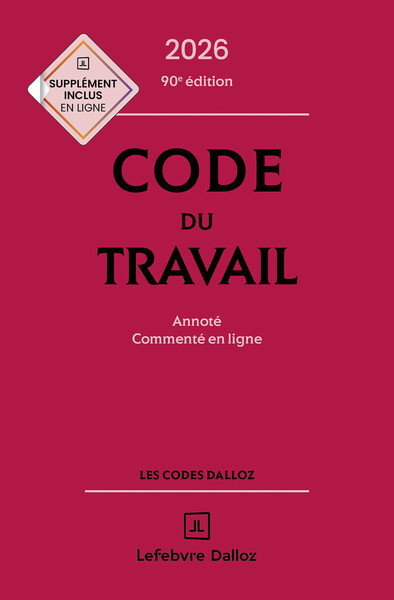 Picture of Code du travail 2026, annoté, commenté en ligne. 90e éd.