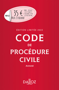 Image de Code de procédure civile 2022 annoté - Édition limitée
