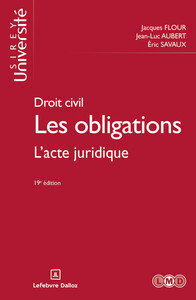 Picture of Droit civil. Les obligations. 19e éd. - L'acte juridique
