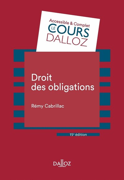 Image de Droit des obligations 15ed