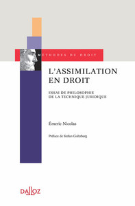 Picture of L'assimilation en droit - Essai de philosophie de la technique juridique