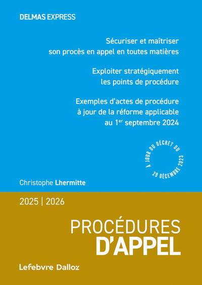 Image de Procédures d'appel 2025/2026. 3e éd.