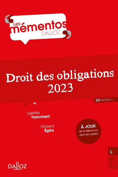 Image de Droit des obligations 2023 26ed