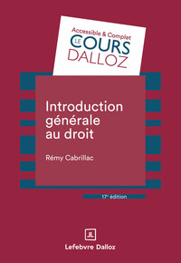 Image de Introduction générale au droit. 17e éd.