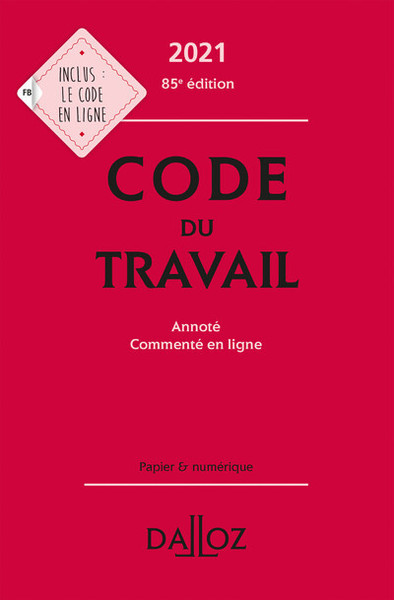 Picture of Code du travail 2021 - Annoté et commenté