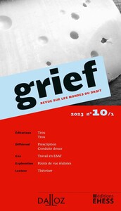 Picture of Grief 2023 n°10/1 - Revue sur les mondes du droit