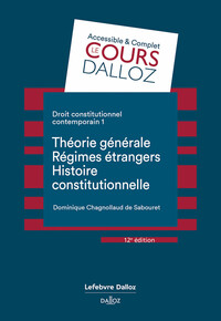 Picture of Droit constitutionnel contemporain 12ed - Tome 1 Théorie générale, régimes étrangers, histoire constitutionnelle