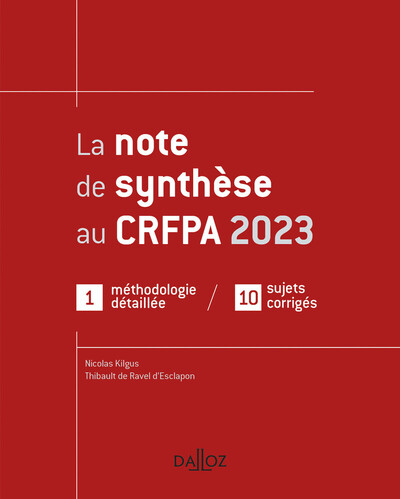 Picture of La note de synthèse au CRFPA 2023