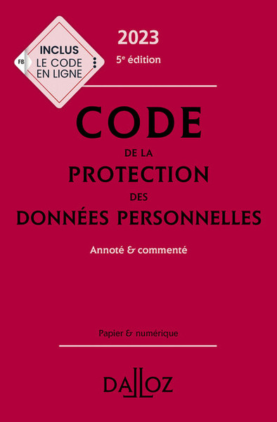 Picture of Code de la protection des données personnelles 2023 5ed - Annoté et commenté