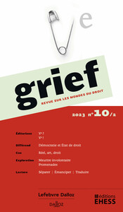 Picture of Grief, revue sur les mondes du droit n° 10/2