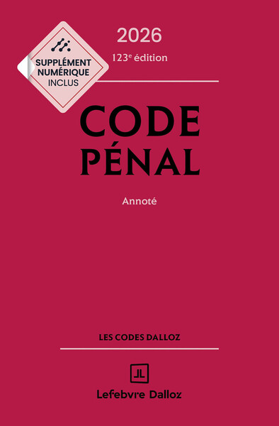 Picture of Code pénal 2026, annoté. 123e éd.