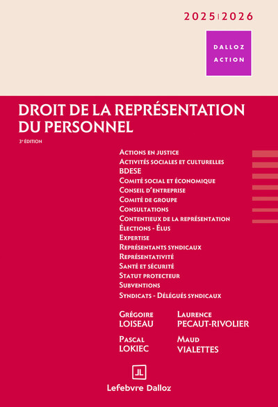 Picture of Droit de la représentation du personnel 2025/2026. 3e éd.