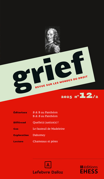 Image de Grief, revue sur les mondes du droit, n° 12/2