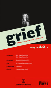 Image de Grief, revue sur les mondes du droit, n° 12/2
