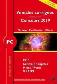 Picture of Annales corrigées PC problèmes concours 2019 physique modélisation chimie