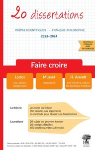 Image de 20 dissertations de français sur le thème 2023-2024 « Faire croire » en prépa scientifique