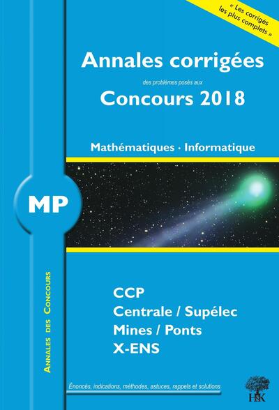 Picture of Annales corigées concours 2018 MP mathématiques informatique
