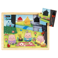 Picture of Puzzle bois 3 petits cochons 6 pièces
