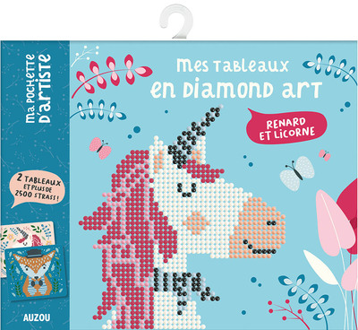 Image de MA POCHETTE D'ARTISTE - MES TABLEAUX EN DIAMOND ART - RENARD ET LICORNE