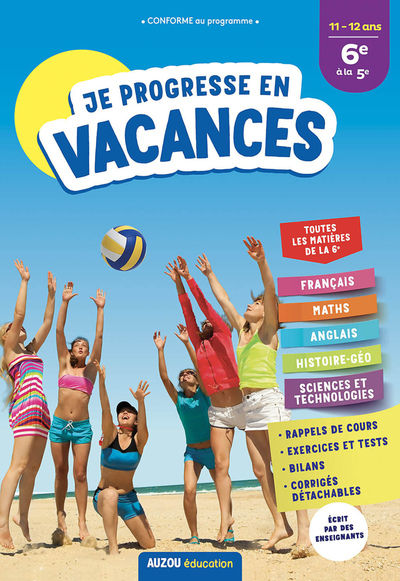 Image de Je progresse en vacances de la 6e à la 5e 11-12 ans