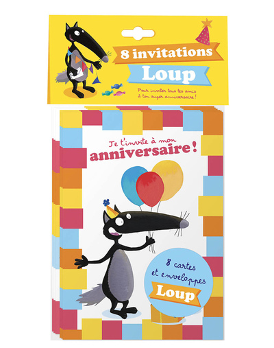 Image de PACK DE 8 CARTES D'ANNIVERSAIRE LOUP